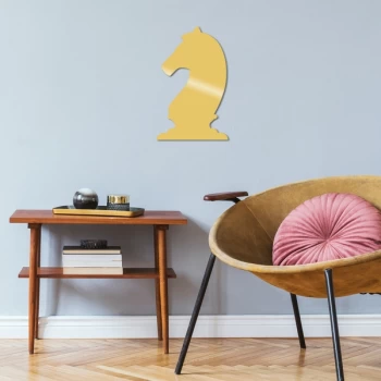 Image of Horse2 Metal Decor - Gold Gold Decorative Metal Wall Accessory