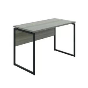 image of Soho Square Leg Desk Grey Oak/Black Leg KF90772