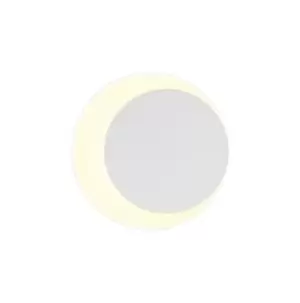 Image of Magnetic Base Wall Lamp, 12W LED 3000K 498lm, 15, 19cm Round Right Offset, Sand White, Acrylic Frosted Diffuser