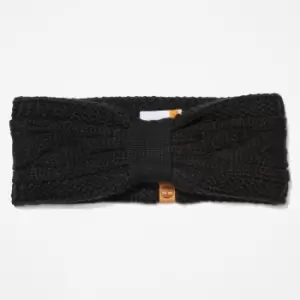 image of Timberland Prescott Park Cable-knit Headband For Her In Black Black, Size ONE