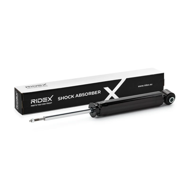 Image of RIDEX 854S19126 Shock absorber Rear Axle, Gas Pressure, Twin-Tube, Telescopic Shock Absorber, Bottom eye Shock Absorber (854)