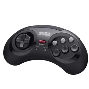 image of Black 8-Button Retro-Bit Mega Drive Controller