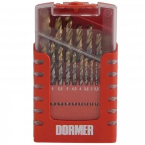 image of Dormer A095 19 Piece HSS TiN Drill Set 1.0-10 x 0.5mm