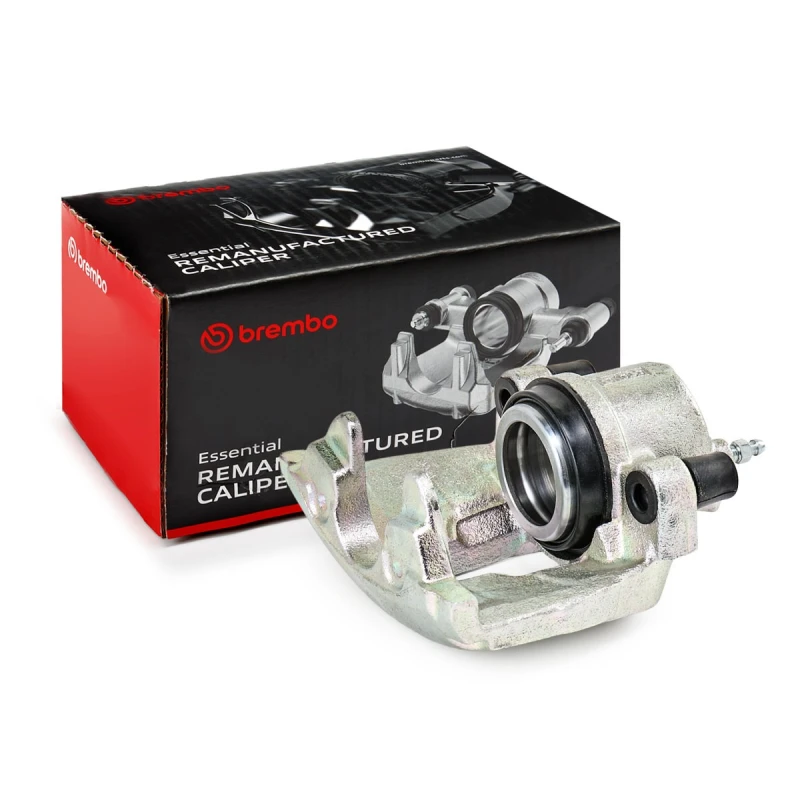 Image of BREMBO F 24 113 Brake caliper ESSENTIAL LINE Front Axle Right Grey Cast Iron Brake Caliper (78)