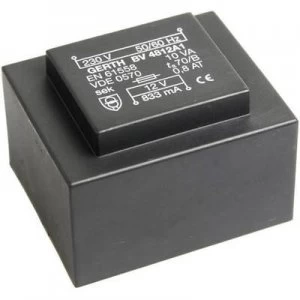 Image of PCB mount transformer 1 x 230 V 2 x 9 V AC 10 VA 555 mA