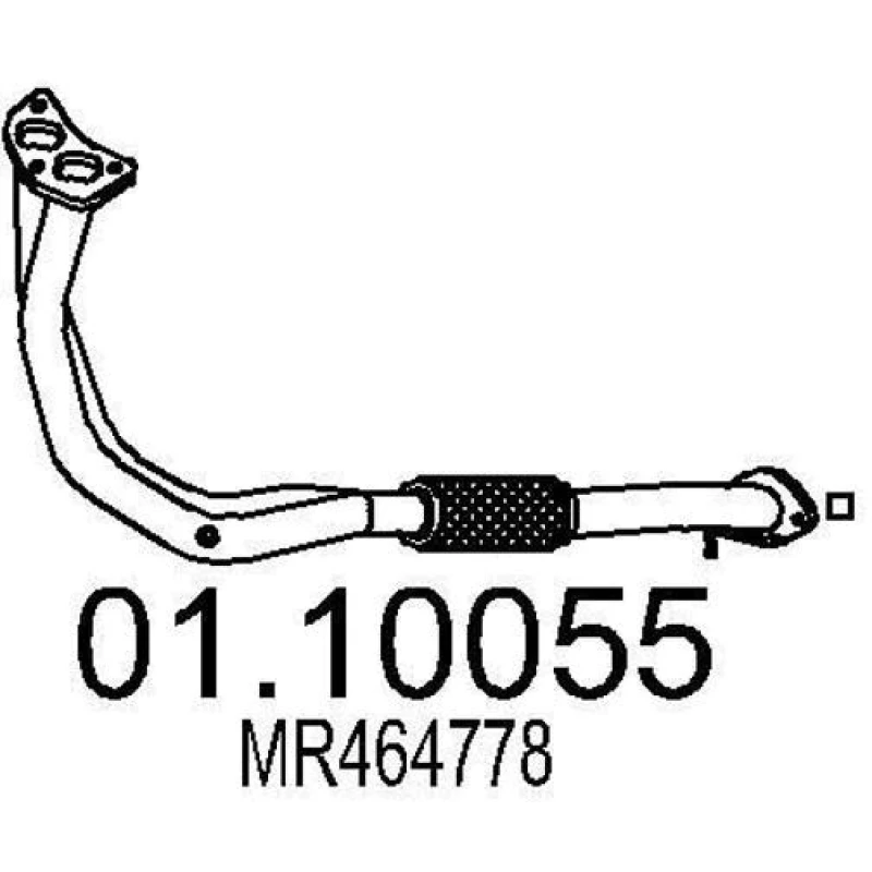 Image of MTS 01.10055 Exhaust Pipe Front, Length: 800mm Exhaust Pipe (17)