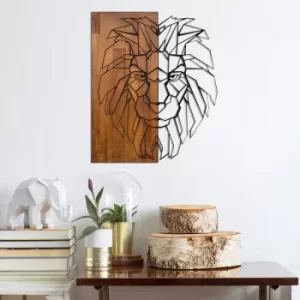 Image of K?ng1 Walnut Black Decorative Wooden Wall Accessory