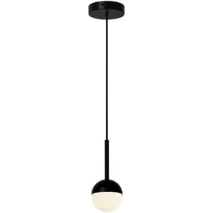 Image of Contina Globe Pendant Ceiling Light Black, G9