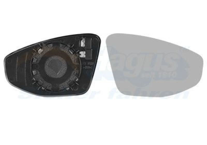 Image of VAN WEZEL Wing mirror glass VAN WEZEL 0367836