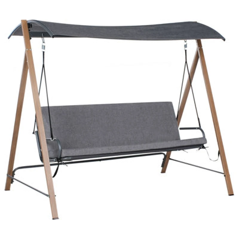 Image of Beliani Patio Swing Bonagia Metal Grey