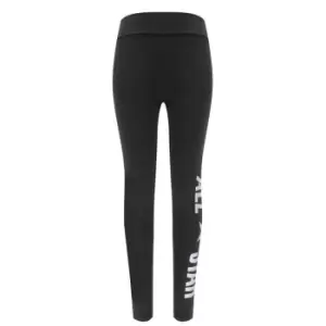 image of Converse High Rise Leggings Junior Girls - Black