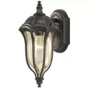 Image of Elstead Baton Rouge - 1 Light Outdoor Small Wall Lantern Light Walnut IP44, E27