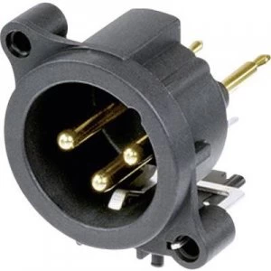Image of XLR connector Sleeve plug straight pins Number of pins 3 Black Neutrik NC3MAV