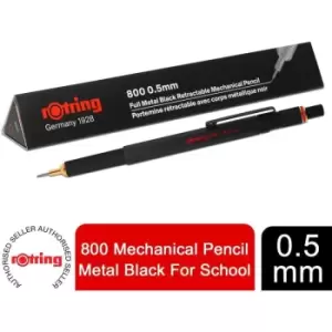 image of 800 Mechanical Pencil Metal Black 0.5mm For School - Rotring