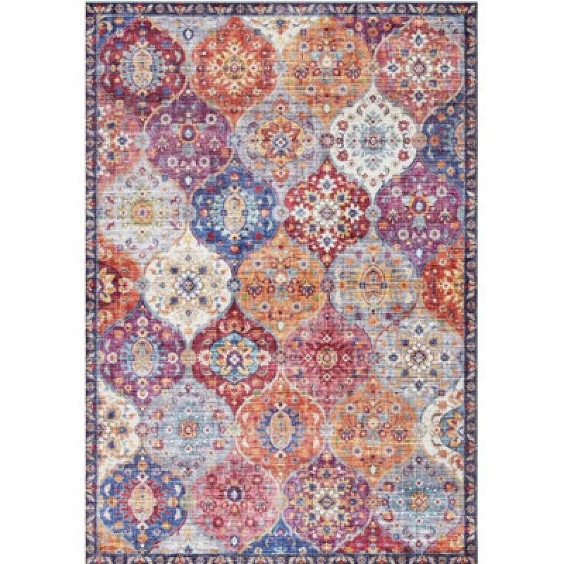 Image of The Rugs Kashmir Ghom Oriental Rug And Runner Vintage Persian Style Rug In Multi