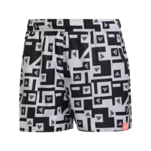 image of adidas Graphic Swim Shorts Mens - Black