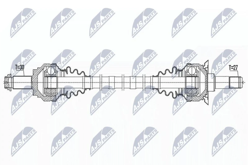 Image of NTY NPW-BM-189 Drive shaft Automatic Transmission, Rear Axle Left Drive Shaft (13)