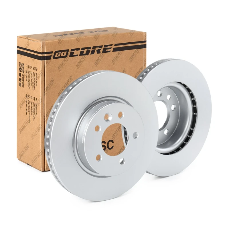 Image of goCORE GCH20409 Brake disc Front Axle, Vented, Grey Cast Iron, Coated, High-carbon, without bolts/screws Grey Cast Iron Brake Disc (82)