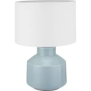 image of Olivia's Nala Crackle Effect Table Lamp in Duck Egg Blue