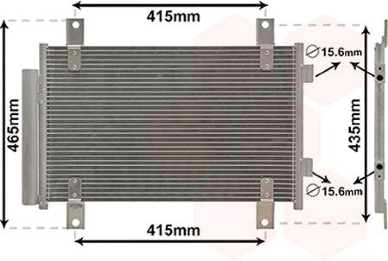 Image of VAN WEZEL Air conditioning condenser VAN WEZEL 17005351