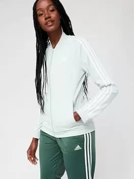 Image of adidas Essentials 3 Stripes Tracksuit - Green, Size XL, Women