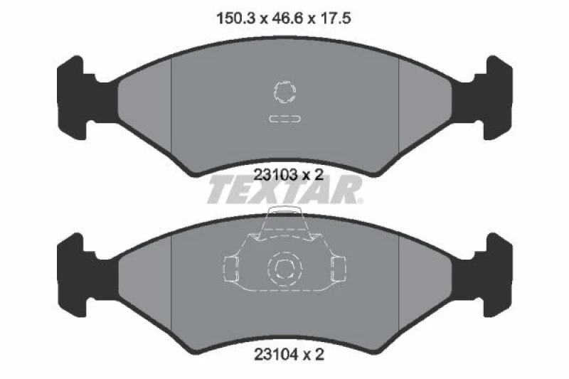 Image of Brake pad set TEXTAR 2310301