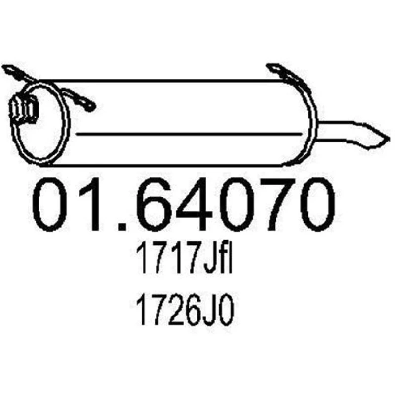 Image of MTS 01.64070 Rear silencer End Silencer (3437)