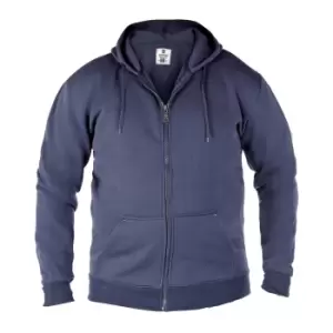 image of Duke Mens Rockford Kingsize Cantor Zip Through Hooded Sweatshirt (2XL) (Navy)