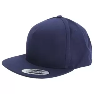 image of Yupoong Flexfit Unisex Plain Classic 5 Panel Snapback Cap (Pack of 2) (One size) (Navy)