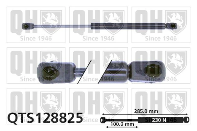Image of QUINTON HAZELL Tailgate strut QUINTON HAZELL QTS128825