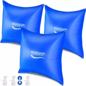 Image of Monzana pool cushion up to -20°C XL air cushion XXL incl. rope PVC double seam safety valve eyelets cover winter storage 3x 120x120cm Poolkissen (de)