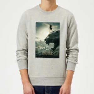 image of Black Panther Poster Sweatshirt - Grey - L