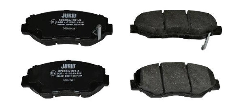 Image of JURID 572504J Brake pad set with acoustic wear warning, without accessories Brake Pad Set,disc brake (402)