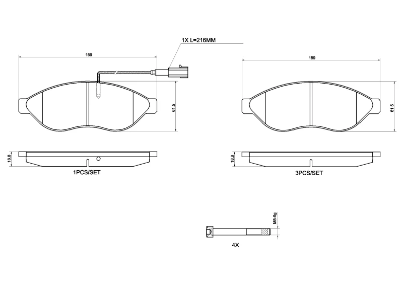 Image of BREMBO Brake pad set BREMBO P 23 200