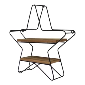Image of Star Shaped Small Wall Hanging Shelving Unit