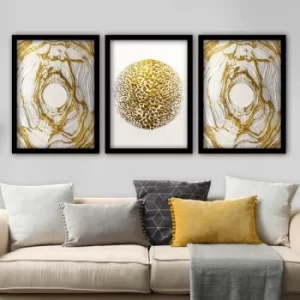 Image of 3SC98 Multicolor Decorative Framed Painting (3 Pieces)
