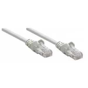 image of Intellinet Network Patch Cable Cat6 15m Grey Copper U/UTP PVC RJ45 Gold Plated Contacts Snagless Booted Lifetime Warranty Polybag