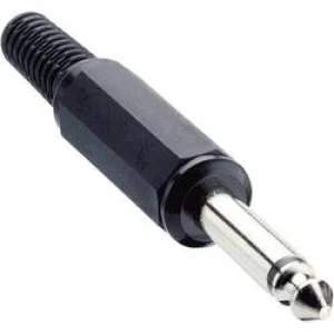 Image of 6.35mm audio jack Plug straight Number of pins 2 Mono Black Lumberg KLSM 3