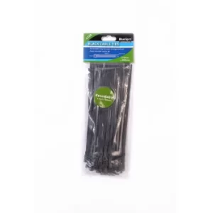 image of 100 Piece 4.8MM X 200MM Black Cable Ties