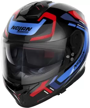 Image of Nolan N80-8 Ally N-Com Helmet, black-red-blue, Size 2XL, black-red-blue, Size 2XL