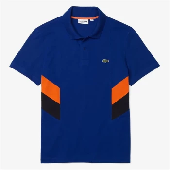 image of Lacoste Panel Polo Shirt - Blue 18Q