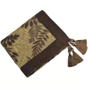 image of Riva Home Fern Throw (145x180cm) (Mocha)