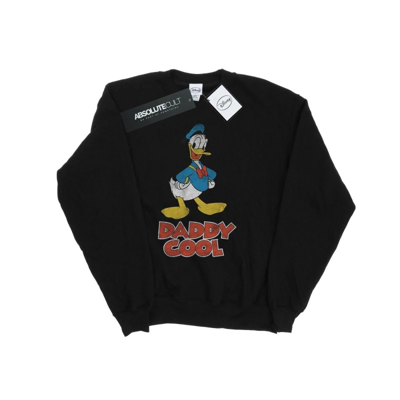 Image of Disney Men Daddy Cool Donald Duck Sweatshirt in Black Size: 3X-Large Black XXXL Male 5057245618076