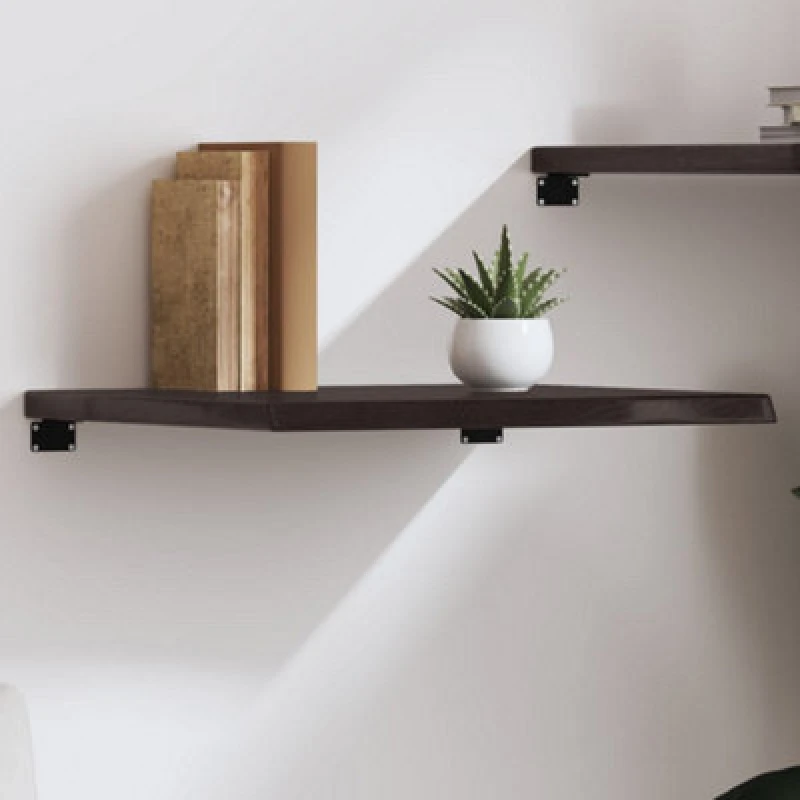 Image of VIDAXL Vidaxl - Wall Shelf Dark Brown 60x60x(2-4) cm Treated Solid Wood Oak 8720845814953
