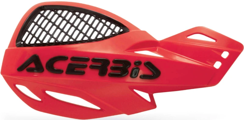 Image of 0009846.112 - Acerbis Uniko Vented Hand Guards With Universal Fitting Kit - Red/ Black 0009846.112