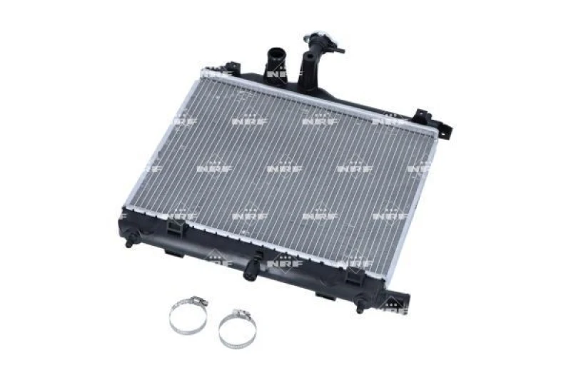 Image of NRF 53025 Engine radiator EASY FIT Brazed cooling fins, Aluminium, with mounting parts Aluminium Radiator,engine cooling (470)