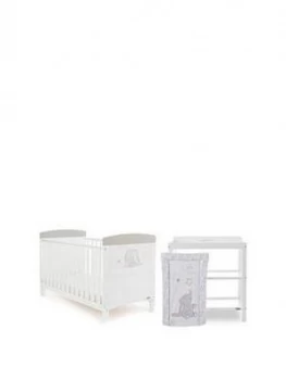 image of Disney Baby Obaby Dumbo 2 Piece Nursery Furniture Set - Little One, Grey