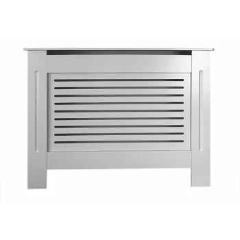 image of Jack Stonehouse - Horizontal Grill French Grey Painted Radiator Cover - Small - Grey