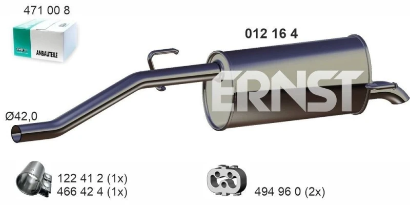 Image of Rear silencer ERNST 012164