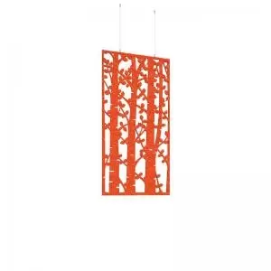 Image of Piano Chords acoustic patterned hanging screens in orange 1200 x 600mm